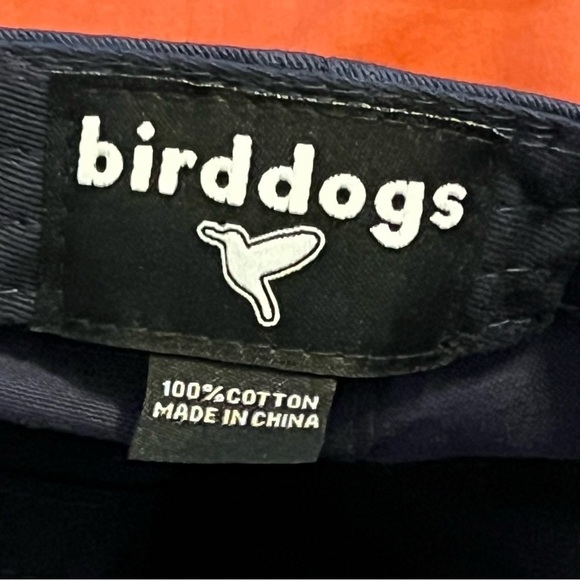 Birddogs Logo Baseball Hat Navy Blue w/Pink Logo 100% Cotton Adjustable Preppy - Picture 2 of 5